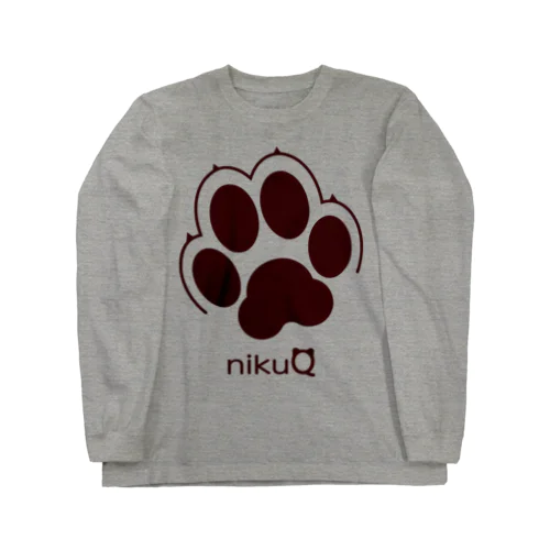 肉球をモチーフにしたオリジナルブランド「nikuQ」（犬タイプ）です ロングスリーブTシャツ