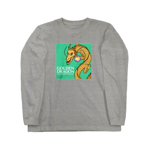 幸せの金龍さん（緑） Long Sleeve T-Shirt