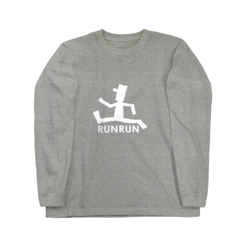 楽しく走るRUNRUN white Long Sleeve T-Shirt