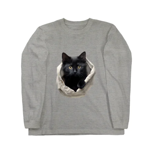 黒猫ちもinポケット Long Sleeve T-Shirt
