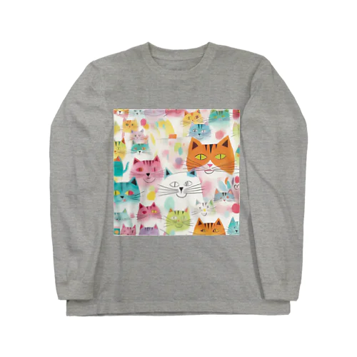 beloved cats 002 ロングスリーブTシャツ