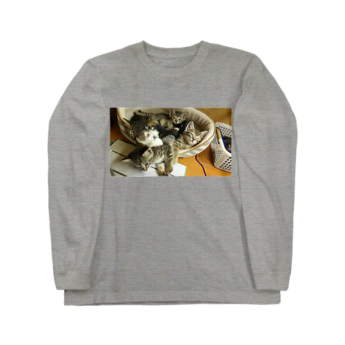 子猫達とフェレット Long Sleeve T-Shirt