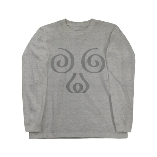 ヲシテ文字「アウワ」（灰）  Long Sleeve T-Shirt