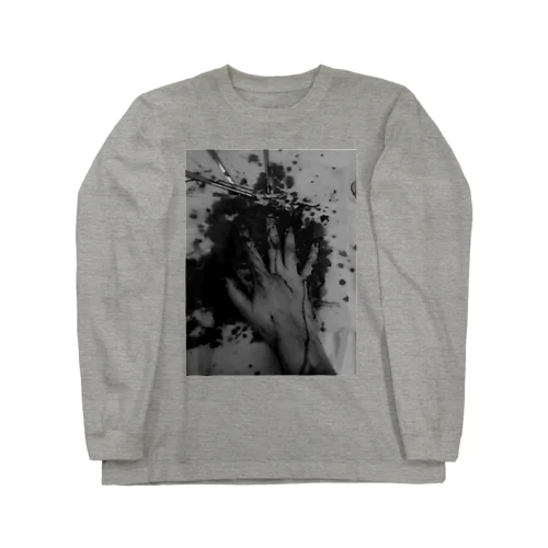 闇落ち魚拓 Long Sleeve T-Shirt