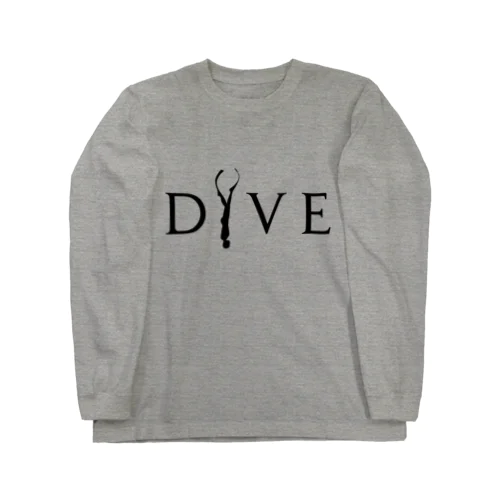 【DIVE】フリーダイビング/ロングフィン/バイフィン (黒) Long Sleeve T-Shirt