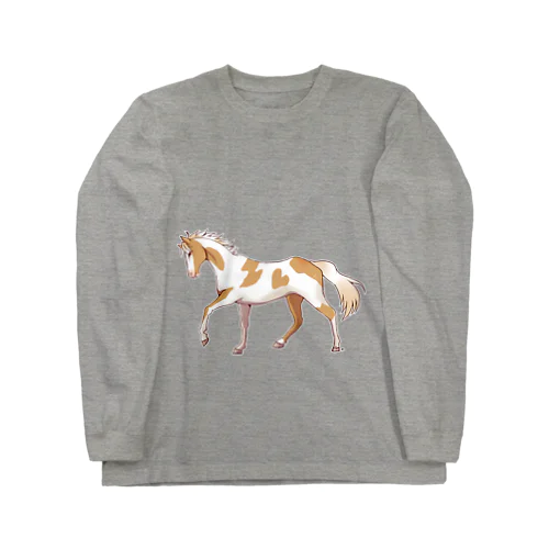 ぶち毛の馬 Long Sleeve T-Shirt