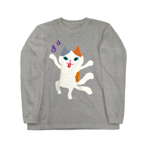 おばけTシャツ＜でっかい猫又＞ Long Sleeve T-Shirt