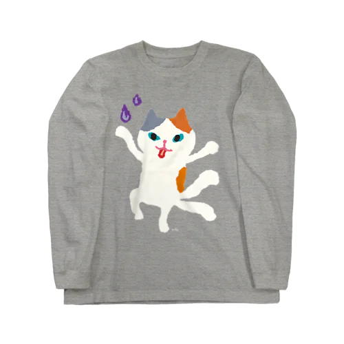 おばけTシャツ＜でっかい猫又＞ Long Sleeve T-Shirt