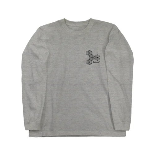 Jahmin 麻柄 logo Long Sleeve T-Shirt