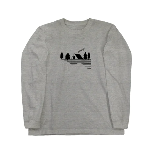 キャンプ２ ブラック Long Sleeve T-Shirt