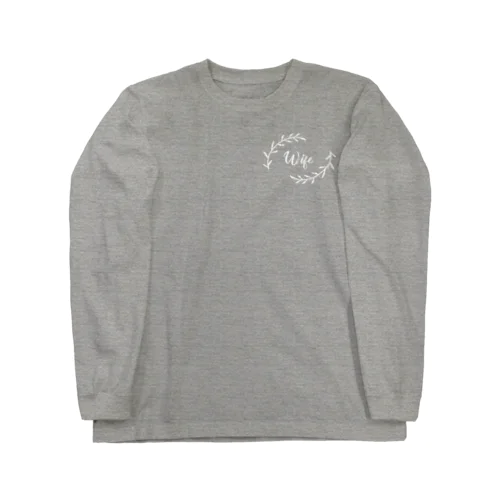 ペア(Wife)リーフ_白 Long Sleeve T-Shirt