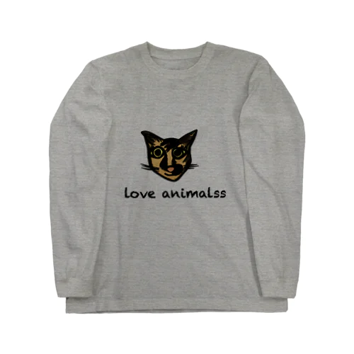 　ねこのぽーTシャツ　動物救済プロジェクト Long Sleeve T-Shirt