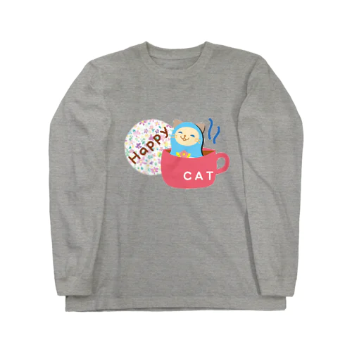 ハッピーねこ ロングスリーブTシャツ