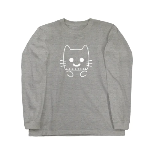 でかマスクにゃん（しっぽ付き） Long Sleeve T-Shirt