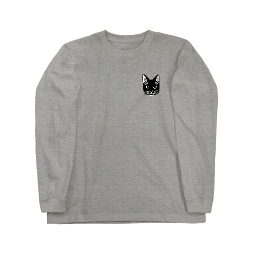 黒猫ジジ　ワンポイント Long Sleeve T-Shirt