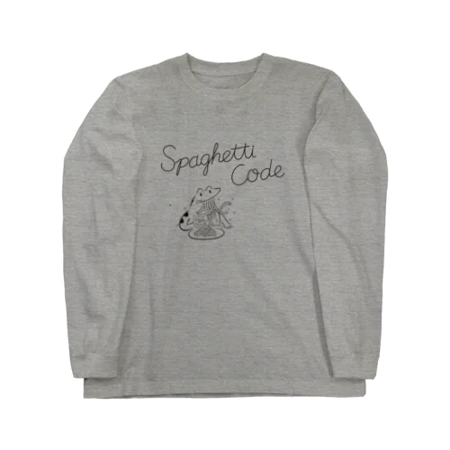 spaghetti code black ロングスリーブTシャツ