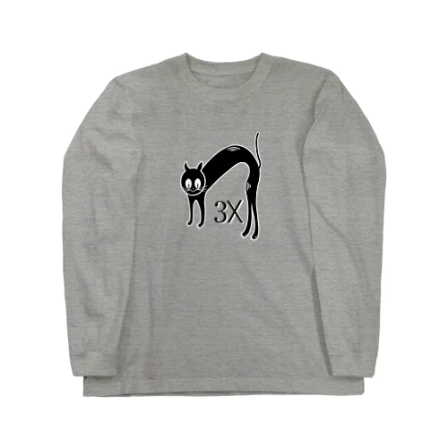 3匹の猫（Cat Times 3x） Long Sleeve T-Shirt