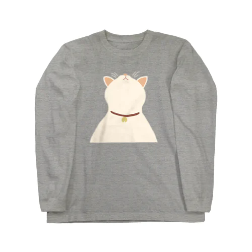 上を向く三毛猫 Long Sleeve T-Shirt