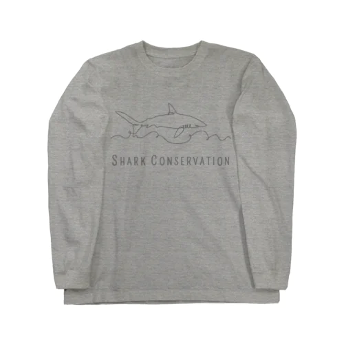 サメTシャツ（Shark conservation shirt） Long Sleeve T-Shirt