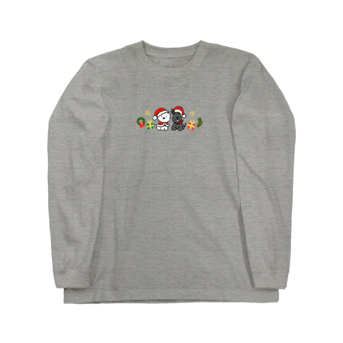 しろいぬルッチー＋くろいぬリア【X’mas限定】 Long Sleeve T-Shirt