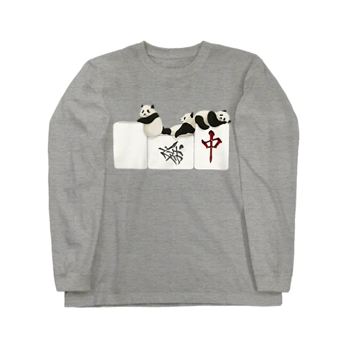 大熊猫×白發中 Long Sleeve T-Shirt