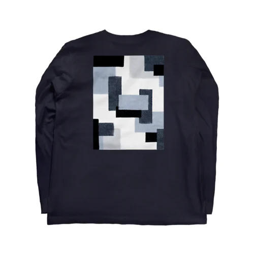 Denim Block Art . Long Sleeve T-Shirt