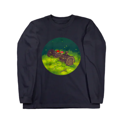 On a fallen tree🌲🍄🍄 ロングスリーブTシャツ