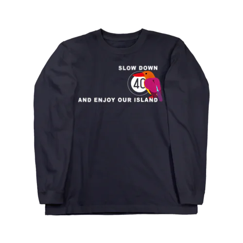 SLOWDOWNアカショウビン Long Sleeve T-Shirt