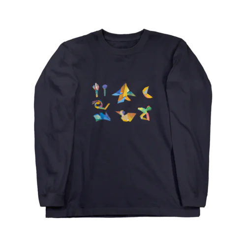 【全盲の絵描き】思いのままに柄 Long Sleeve T-Shirt