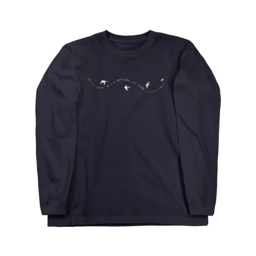 ツバメswallows(ホワイト) Long Sleeve T-Shirt