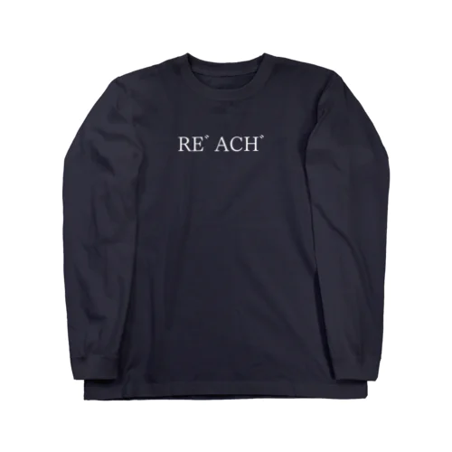 REﾞACHﾞ(小) 白文字 Long Sleeve T-Shirt