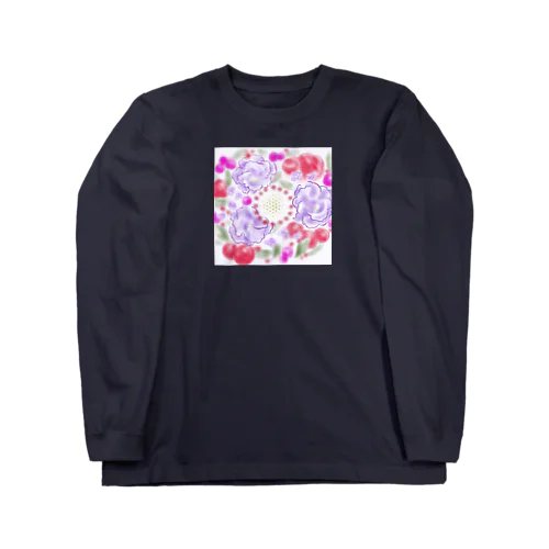 秋の実りリース(トルコキキョウ プラム) Long Sleeve T-Shirt