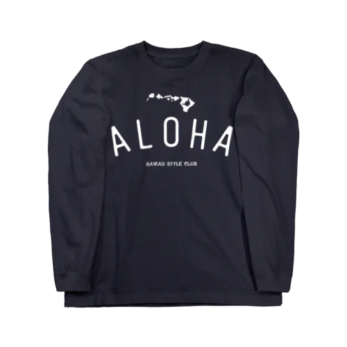 ALOHA ISLANDS  WHT LOGO ロングスリーブTシャツ