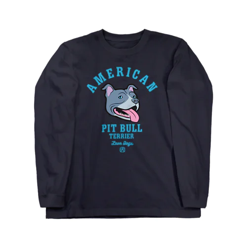 Love❤️Dogs（アメリカンピットブルテリア・青鼻） ロングスリーブTシャツ