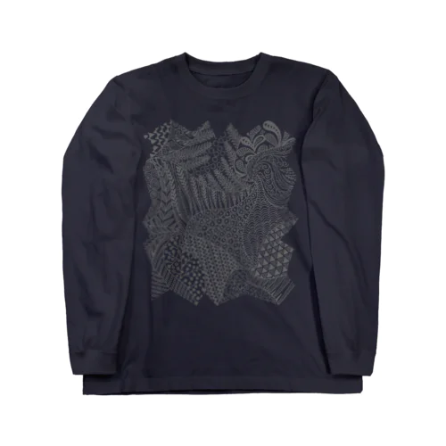 TSUTOMUiDa_drawing20_DISTORTED TRIANGLE Long Sleeve T-Shirt