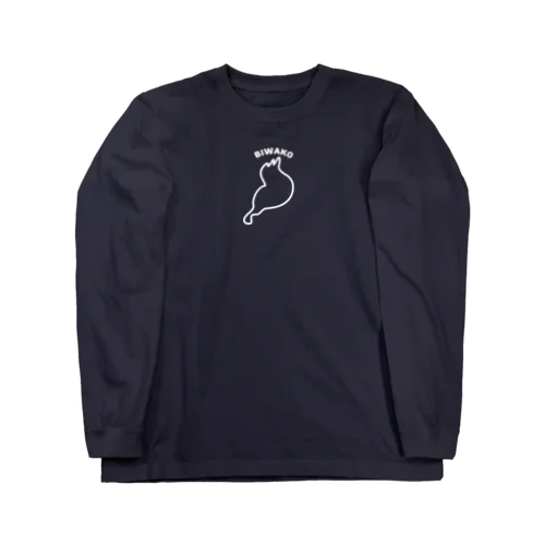 「滋賀のもん」琵琶湖 線画ロングスリーブTシャツ Long Sleeve T-Shirt