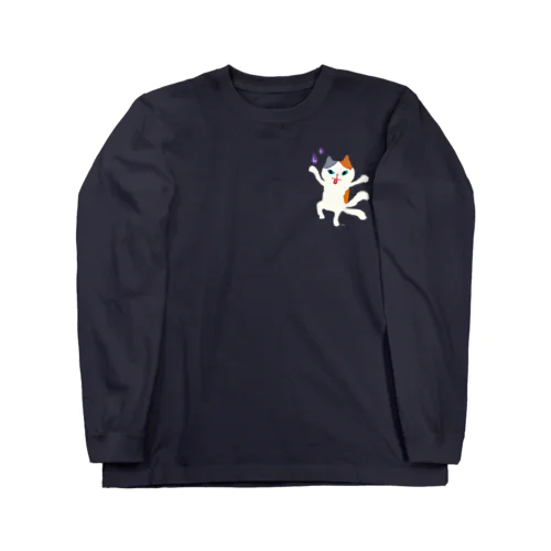 おばけTシャツ＜猫又＞ Long Sleeve T-Shirt