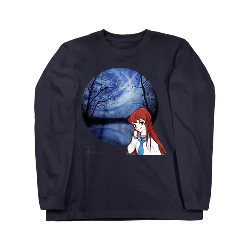 宇宙　少女と夜空A ロングスリーブTシャツ