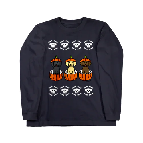 ハロウィンかぼちゃのラブラドール ロングスリーブTシャツ