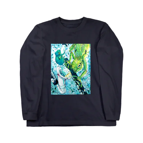 カエルとアルトクラリネット Long Sleeve T-Shirt