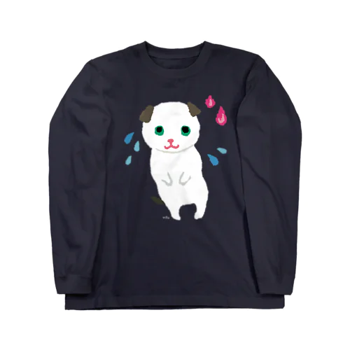 おばけTシャツ＜でっかいすねこすり＞ Long Sleeve T-Shirt