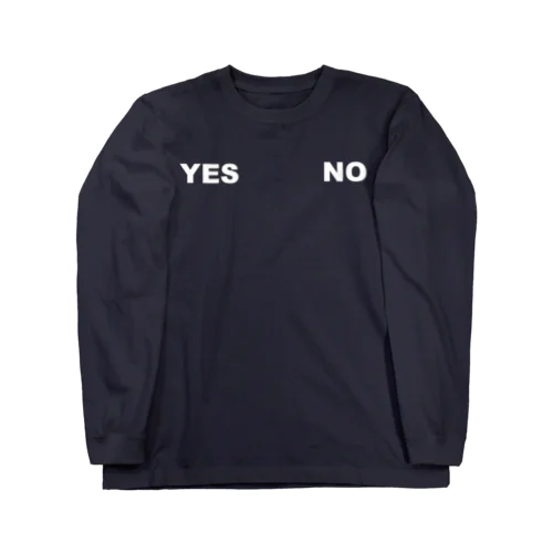 YES･NO(WHITE) ロングスリーブTシャツ