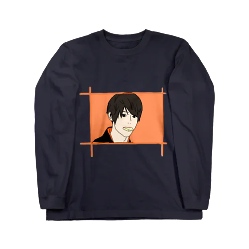 食べてる 男の子  __フーディー Long Sleeve T-Shirt