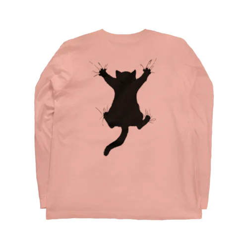 ひっつき黒猫（背面プリントのみVer.） Long Sleeve T-Shirt