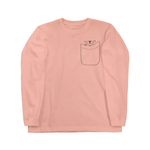 ポッケINフクロモモンガ Long Sleeve T-Shirt