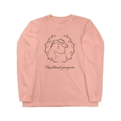 フィヨルドランドペンギン　ロゴ Long Sleeve T-Shirt