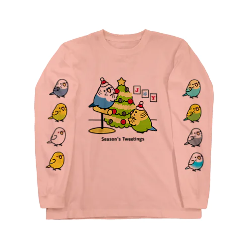 クリスマスツリー　セキセイインコ Long Sleeve T-Shirt