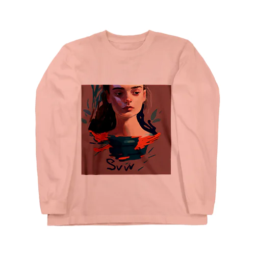 a girl in the pink glow twilight Long Sleeve T-Shirt