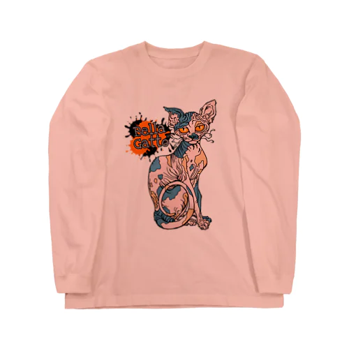 スフィンクス　猫　キャリコ Long Sleeve T-Shirt