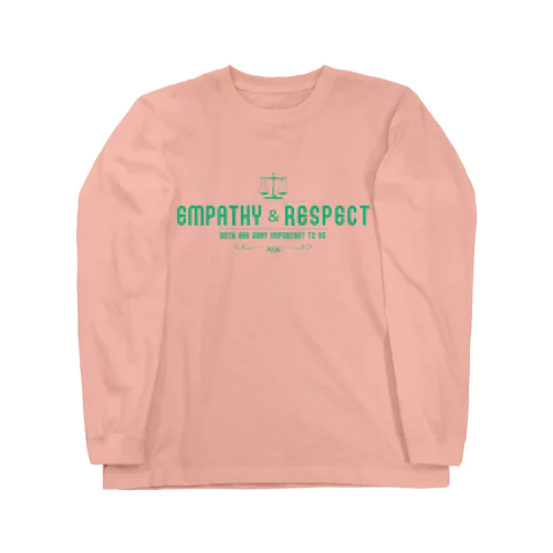 つりあう天秤（思いやりと敬意）（緑） Long Sleeve T-Shirt